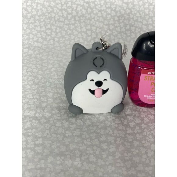 Bath and Body Works Puppy Pocketbac Holder and 3 Strawberry Pound Cake Pocketbac - Picture 3 of 6